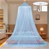 CINGHIA Zanzariera a Cupola,Zanzariera Letto,Zanzariera per Letto Matrimoniale Singolo,Zanzariera da Letto Blu Chiaro,Zanzariera Senza Porta,Zanzariera a Baldacchino Adatto Uso Interno ed Esterno