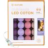 GuirLED - Guirlanda luminoso a LED per batuffoli di cotone USB - Luce notturna per bambini 2h - Alimentatore doppio USB 2A incluso - 3 intensità - 32 sfere 3,2m - Provence