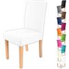 Gräfenstayn Stretch coprisedia Charles - schienali Rotondi e angolari - vestibilità bielastica con Guarnizione Oeko-Tex Standard 100:Fiducia Certificata (Bianco)