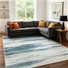 Tinyboy-hbq Tappeto Salotto Moderno Pelo Corto Tappeto Camera da Letto Grande Antiscivolo Tappeto Soggiorno Morbido Tappeti Salotto Disegno a Righe (Astratto Blu, 160 x 200 cm)