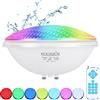 KOLLNIUN PAR56 LED luce della piscina, 12V AC/DC IP68 lampada impermeabile della piscina, 72W RGB luce di illuminazione per piscine, illuminazione dello stagno, Whirlpool