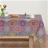 Artoid Mode Tovaglia rettangolare con mandala marocchino, stile bohémien, vintage, per decorazione della casa, 140 x 110 cm, viola