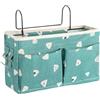 HNJKJEU Tasche da Letto Appendibile con Gancio Portaoggetti da Letto Appendibile Tasca Portaoggetti Letto a Castello Borsa Portaoggetti da Letto per Casa Ufficio Scuola Dormitorio (Stampa blu)