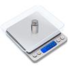 Mengshen Bilancia Digitale/Bilancia per Alimenti da Cucina 1.1lb / 500g (0.01g), Bilancia Tascabile Milligram Alta precisione Sensibile Portatile retroilluminato in Acciaio Inossidabile