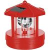 SPORTARC Faro solare rotante, faro solare a LED, illuminazione stradale impermeabile da giardino per prato, cortile, patio, rosso