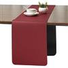 Myir JUN Myir Runner da Tavolo Moderno, Lavabile, Impermeabile, Antiscivolo e Utilizzabile - Doppia Faccia in Pelle per Interni ed Esterni - 40 X 140 cm (Rosso Nero)