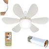 ConBlom Ventilatore da soffitto silenzioso da 42cm con luce e telecomando, ventilatore da soffitto con lampada 30W e portalampada E27 3 velocità 3 colori dimmerabili 6 pale per camera da letto, cucina (30W)