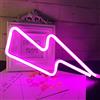 QiaoFei LED Lightning Insegne al neon Art Luci decorative Decorazioni da parete per Studio Party Cameretta per bambini Soggiorno Matrimonio Decorazione natalizia (Rosa)