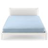 Irge Lenzuola Solo sotto Matrimoniale con Angoli Home Collection colorato 190x200 + 25cm Celeste