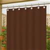 Byour3 -Tende da sole Per Esterno Impermeabili Con Anelli In Metallo Antimuffa a Caduta Laterali Gazebo Oscuranti Tenda Parasole in Cotone resinato Terrazzo Balcone Veranda (Marrone, L.145 x 285h)