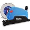 HERZO Cuffia Aspirazione per Smerigliatrice Angolare 230mm con disco diamantato 230 mm