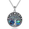 YAFEINI Collana Albero Della vita Collana con Ciondolo Nodo Celtico in Pietra di Luna in Argento Sterling 925 per Gioielli da Donna