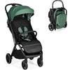 Ms - Passeggino pieghevole automatico iWalk | dalla nascita fino a 48 mesi o 22 kg | Pulsante di chiusura rapida, ammortizzatori, capottina idrofobica XXL, ruote grandi e reclinazione massima