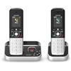 ALCATEL FX990 Voice Duo - Telefono cordless DECT con segreteria da 50 minuti - Schermo grafico a colori alta risoluzione - Vivavoce - Blocco chiamate - Suonerie VIP - 2 portatili - Nero/Grigio