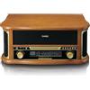 Classic Phono Lenco TCD-2551 - Giradischi per vinile, in vinile, con altoparlante Bluetooth, lettore CD, platino, 3 velocità, trasmissione a cinghia, 2 x 5 Watt, legno