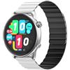 IMIKI HOLO TG2 - Smartwatch uomo donna - Display AMOLED 1,43, Connettività Bluetooth, Cinturino magnetico, Misura ossigeno nel sangue e Frequenza cardiaca, Android e iOS - Silver + Gray/Black