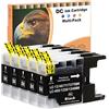 D&C Cartucce compatibili per Brother LC-1220 LC-1240 XL per Brother DCP-J525W DCP-J725DW DCP-J925DW MFC-J280W MFC-J425W MFC-J430W MFC-J425W MFC-J435W MFC-J5910DW MFC-J625DW MFC-J6510DW (5 Nero)
