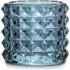 AmeliaHome Portacandela in vetro AmeliaHome, 7 x 6,5 cm, Malaga, blu scuro
