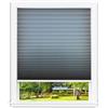 Redi Shade - Tenda in tessuto a pieghe, filtra la luce, per l'installazione non servono attrezzi, ritagliabile, senza fili, grigio, 76 x 163 cm (larghezza x lunghezza), per finestre di 48-76 cm