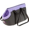 Ferplast Trasportino Gatto BORSELLO, Trasportino per Cani, Zaino per Cani, Manici Regolabili, Cinghia di Sicurezza, Lavabile a 30°, Max 8 Kg, 43 x 24 x h 24 cm, Lilla