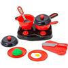 Teorema Giocattoli, Set Pentoline e Fornello, Accessori Cucina Bambini con Pentoline Giocattolo, Cibo Finto e Utensili, Gioco di Imitazione per Piccoli Cuochi