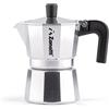 Zanetti, Mama Caffettiera Moka in Alluminio, Macchinetta Caffè 3 Tazze, Moka Espresso con Sistema Anti Goccia, Guarnizione in Silicone, Manico Ergonomico