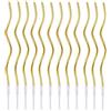 BOBOZHONG Twisty Candele di compleanno a spirale, 36 pezzi, candele dorate per torte