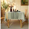JaeMoose - Tovaglia in cotone e lino, protezione contro la polvere, decorazione per tavolo da pranzo, cucina, 140 x 180 cm, colore: Grigio