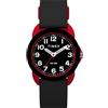 Timex Orologio per Bambini Time Machines da 30 mm, Cinturino in Silicone Nero, Quadrante Nero, Cassa Rossa, TW2W91900