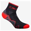 Cmp Trail Sock Skinlife Nero-Fire Calza Media Altezza