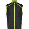 CMP Man Vest Gilet Antivento Leggero Grigio/Lime Uomo