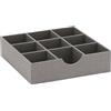 Household Essentials 728-1 - Scatola portaoggetti per cassetti, 9 sezioni, 30,5 x 8 cm, colore: Grigio, tessuto