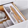 YouCopia DrawerFit, cestino scorrevole per cassetti, organizer da cucina espandibile e regolabile, 1, bianco maculato