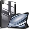 FINTIE Custodia per iPad Pro 12.9 (6a Generazione 2022) - [Built-in Pencil Holder] Antiurto Sottile Case Posteriore Trasparente Cover per iPad Pro 12.9 2021/2020/2018, Nero