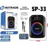 Hutrade Cassa Amplificata Sp-33 70W Karaoke Bluetooth Microfono Wireless Trolley