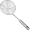 AEX Mestolo per schiumarola in acciaio inox, 18,3 cm, manico ergonomico e filtro a rete a ragno con manico, per friggere cibo, pasta, spaghetti, noodle