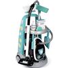 Smoby - Carrello di pulizia con aspirapolvere e accessori, per bambini dai 3 anni in su, 9 pezzi, 7600330316