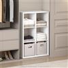 Furinno Cubic Scaffale Organizzatore Multiuso Aperto per Abbigliamento e Armadio, 6 Cubi, Bianco