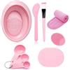 Fun Gift Set di ciotole per la miscelazione di maschere per il viso, set di strumenti per la cura del viso include maschere per il viso, spatola, maschere in silicone, pennelli per maschere e maschere.