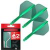 Target Darts K Flex Voli e Steli Integrati per Freccette, No.2 Arancione (Corto) | Confezione da 3 K-Flex - No2, Kflex all in One Moulded Dart Flight & STEM | Accessori Professionali Freccette