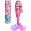 Nancy Coral, bambola 100% sirena, la coda ha una finitura realizzata in tessuto multicolore, con lunghi capelli multicolore, per bambine/i dai 3 anni, Famosa (NAC69000)