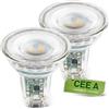 BRILONER - Set di 2 lampade LED vetro GU10, CEE A, 4,7W 850 lm, luce bianca calda, lampadina LED illuminazione interna, riflettore uso domestico, 50x56 mm