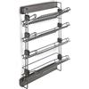 Emuca - Porta scarpe estraibile laterale per armadi e cabine armadio Quartz, Sinistro, Acciaio, Titanio