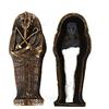 EASCHEER Sarcofago egiziano sarcofago w/mummia statuetta 2PCS decorazioni statue Home Decor (bronzo)