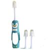 LIWEARE Spazzolino elettrico per bambini, a ultrasuoni, con 2 spazzole di ricambio, timer, con setole morbide, spazzolino da denti per bambini (verde, 16 x 5 x 2,5 cm)