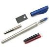 Blumie Shop Set con penna Pilot "Parallel Pen" 6,0 mm +1 scatola con 12 cartucce di inchiostro di colori assortiti + 1 scatola con 6 cartucce nere + 1 righello segnalibro in legno Blumie