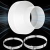 TXErfolg Adattatore per tubo rotondo da 150 a 100 mm Riduttore di Tubo