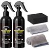 InemzTal Set Professionale per la Pulizia dell'Interni dell'Auto, Pulizia Profonda di Tutti i Materiali dell'Autoveicolo, Include 300ml di Detergente per Interni, 300ml di Cura per Interni, Cera Professionale