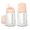 Suavinex, Confezione 2 Biberon Anticolica Zero Zero 270 ml e Tettarella Flusso Medio (M) in Silicone, +3 Mesi, Latte Materno, in Formula e Liquidi a Media Densità, Compatibile con Allattamento, Fair