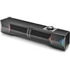 NGS GSX-B1200 - Barra Sonora Rimovible 2.0 Gaming, Potenza in Uscita 12W, Luci RGB, Compatibile con Bluetooth 5.0 + Tecnologia di Ingresso Jack